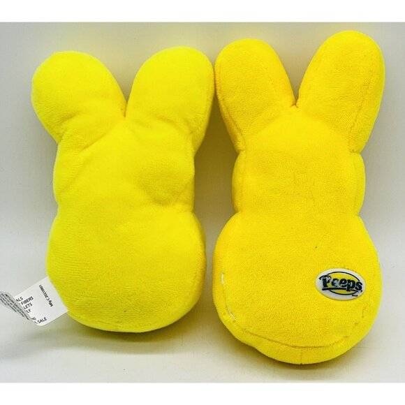 Peeps Just Born Yellow Bunny Plush 6" Stuffed Animal Easter Toy Lot of 2 - Picture 3 of 5